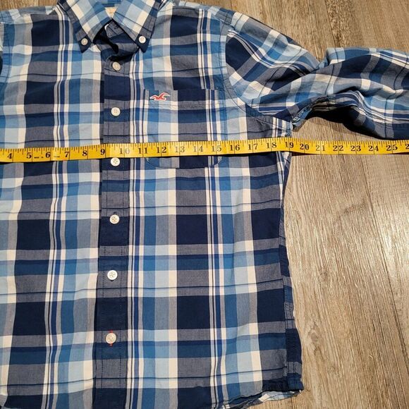 Hollister Button Down Long Sleeve Plaid Shirt Men's Size Small - Picture 5 of 7